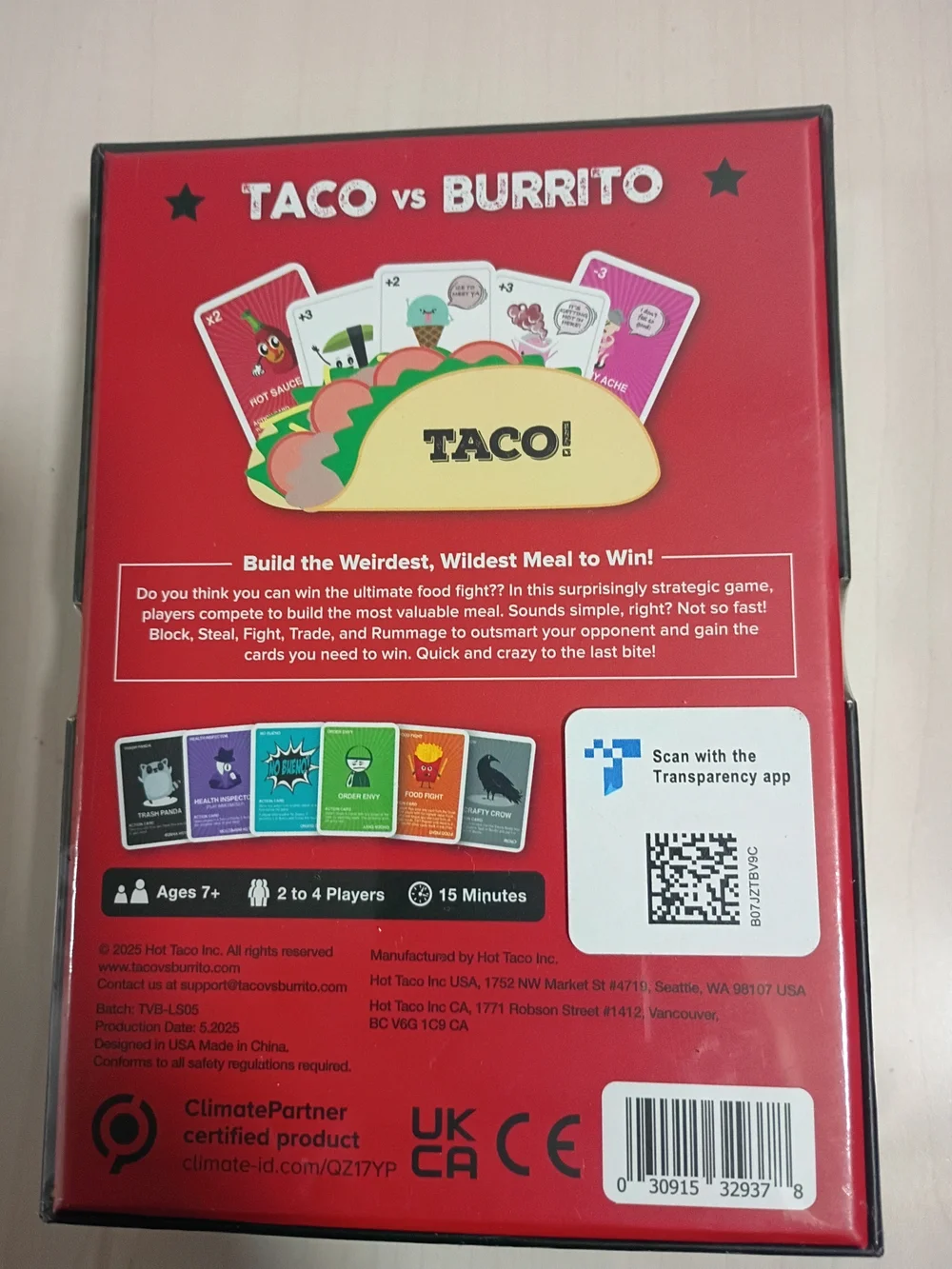 Taco vs Burrito Card Game - NEW!!